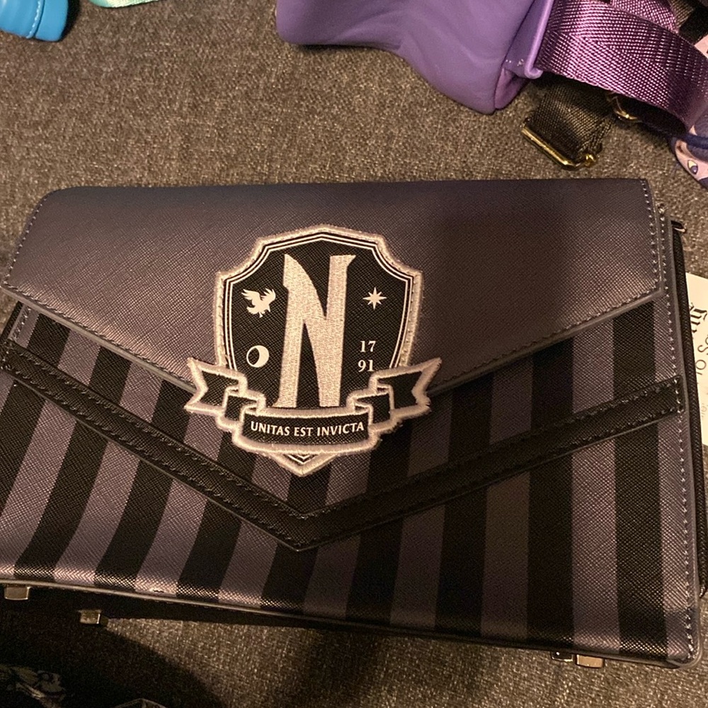 Loungefly Netflix MGM Wednesday Adams UniformCosplayCrossbody bag Pro sample bag